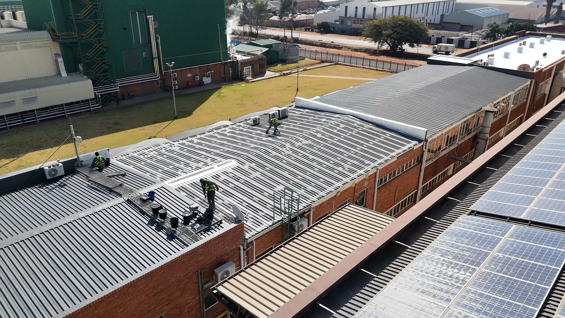 Commercial roof waterproofing project in Johannesburg